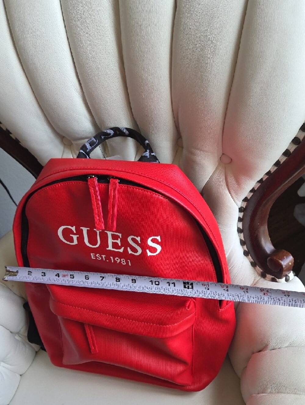 GUESS Red Logo Backpack - Picture 4 of 6